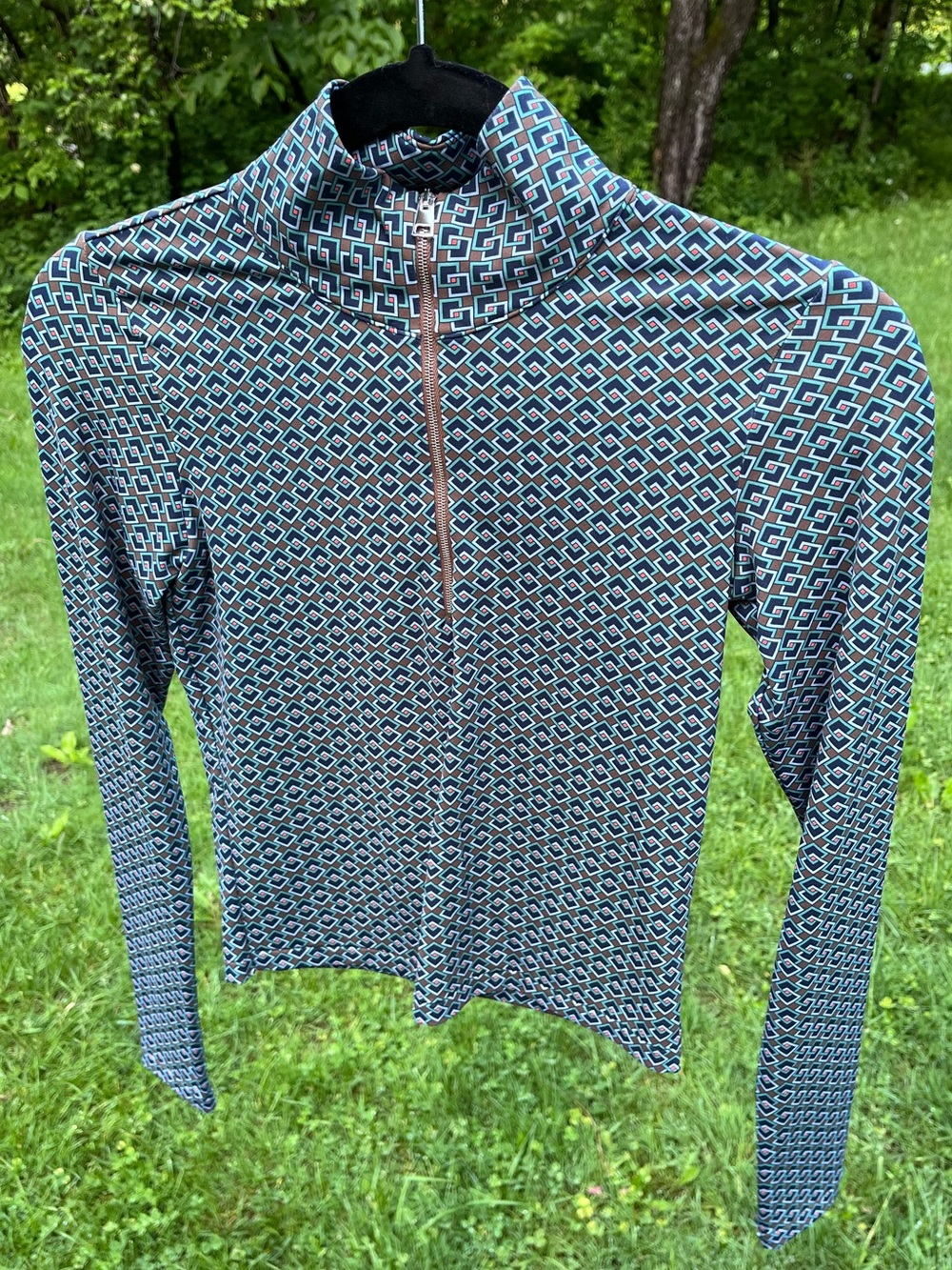 Tory Burch - Cropped Half-Zip Lightweight Top